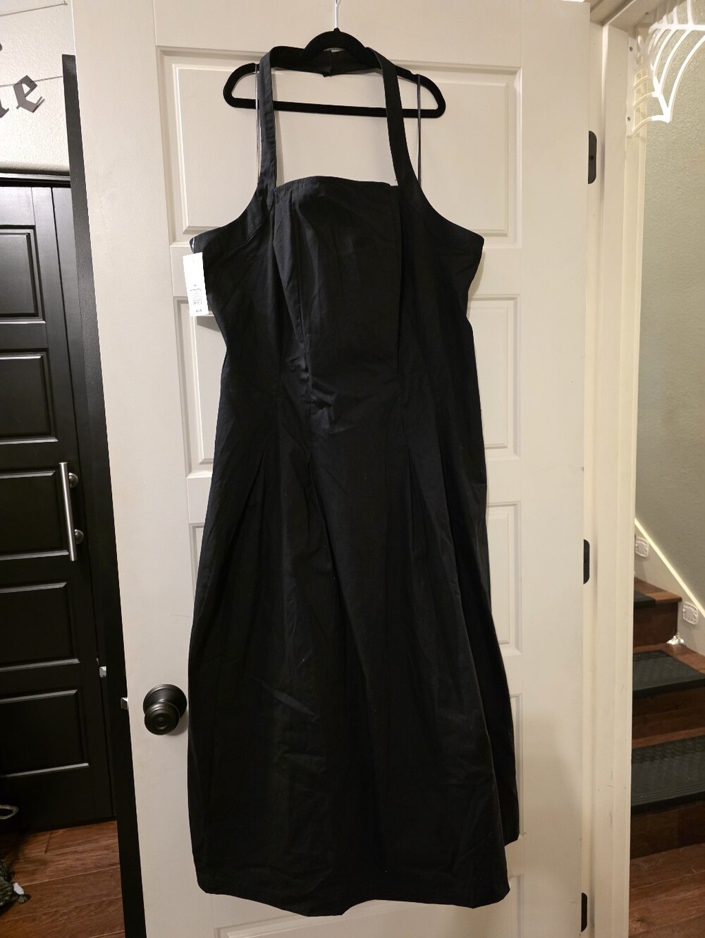 Classic Black Halter Midi Dress Size 1X